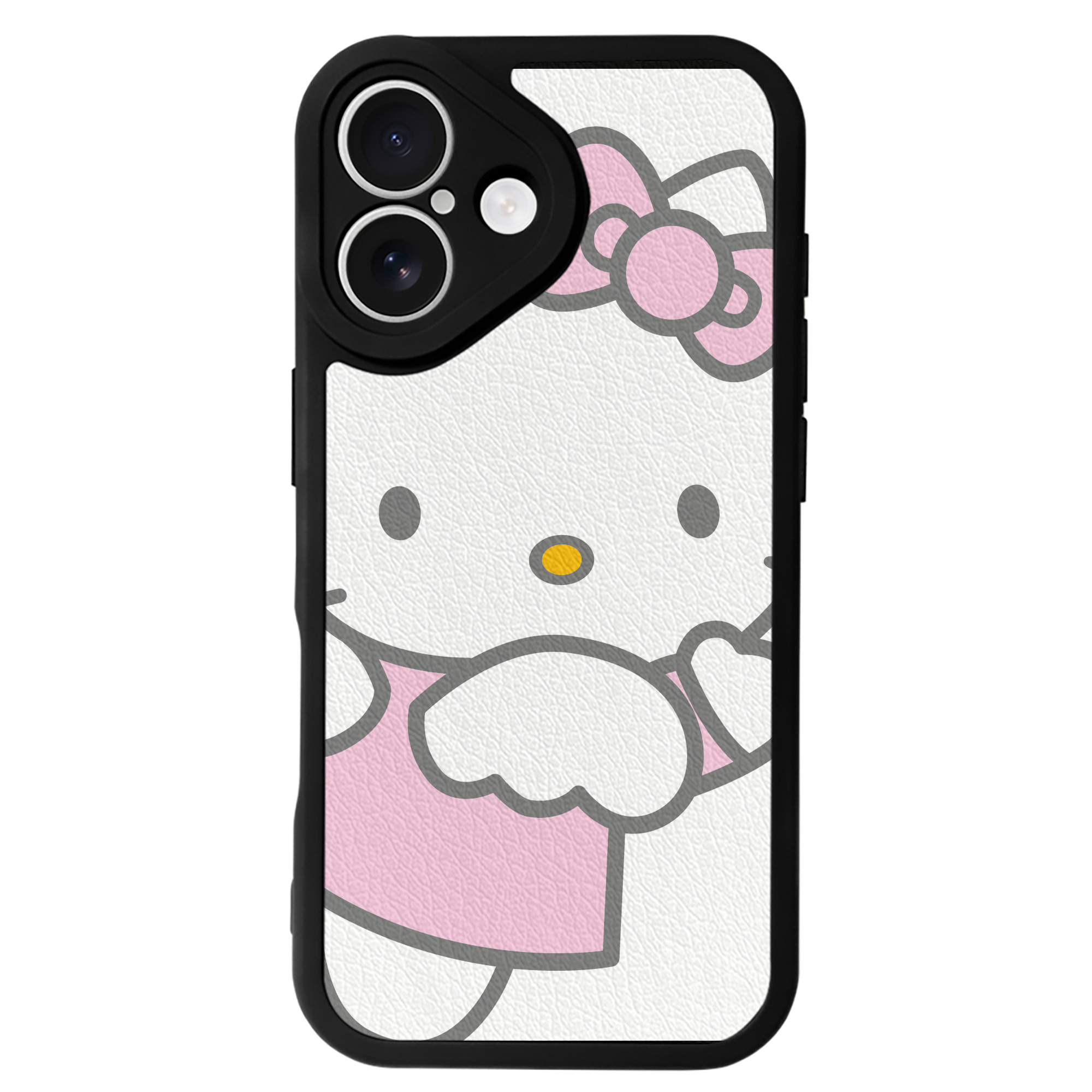 （画像用） Hello Kitty ハローキティ 【iPhone 16シリーズ対応】シリコンスマホケース（レザー調） 材質：シリコン
